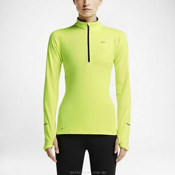 nike element half zip women's black